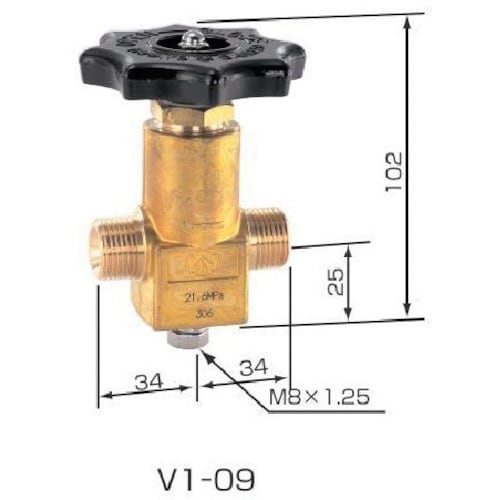 YAMATO ネックバルブ 真鍮製 V1−09