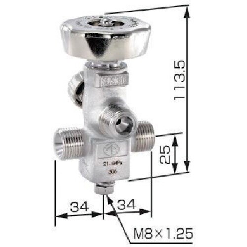 YAMATO ネックバルブ ステンレス製 V1−