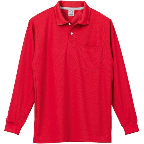 クロダルマ 長袖ポロシャツ レッド L