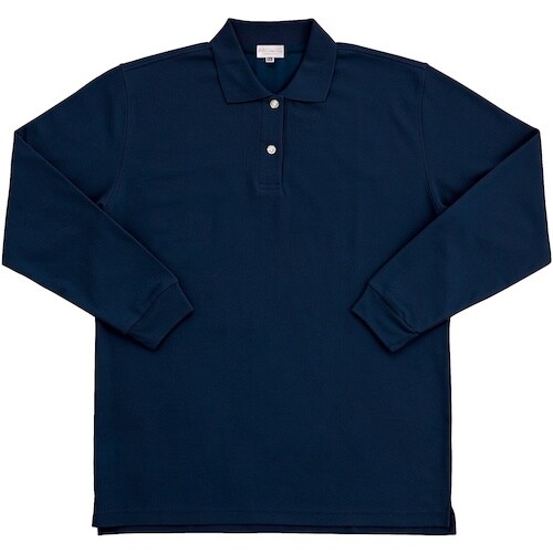 クロダルマ レディース長袖ポロシャツ ネイビー