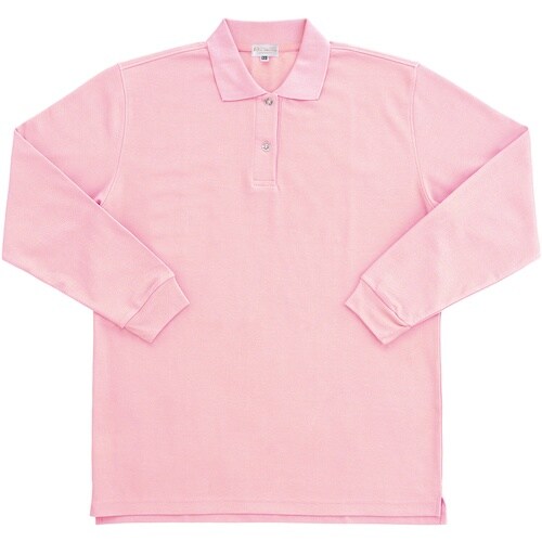 クロダルマ レディース長袖ポロシャツ ピンク