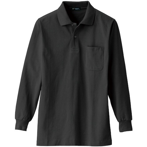 クロダルマ 長袖ポロシャツ ブラツク S