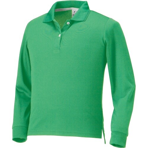 クロダルマ レディース長袖ポロシャツ(脇スリット)