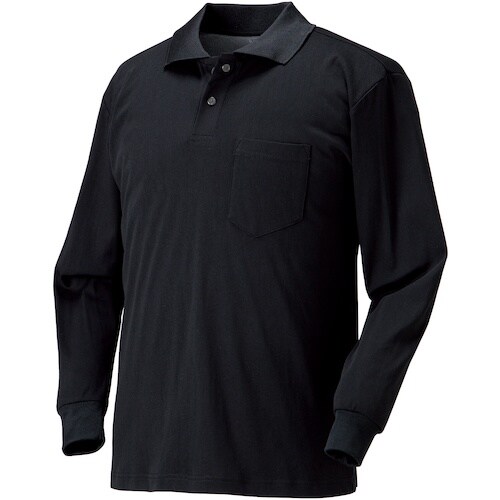 クロダルマ 長袖ポロシャツ ブラック 5L