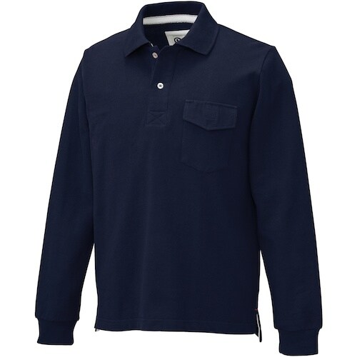 クロダルマ 長袖ポロシャツ ネイビー 4