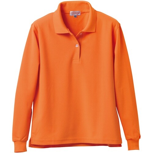 クロダルマ レディース長袖ポロシャツ オレンジ