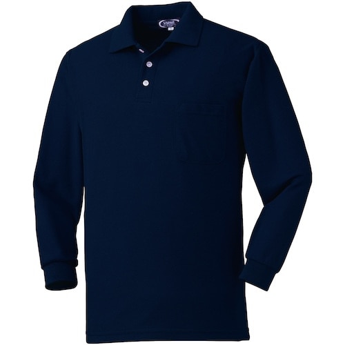 クロダルマ 長袖ポロシャツ ネイビー S