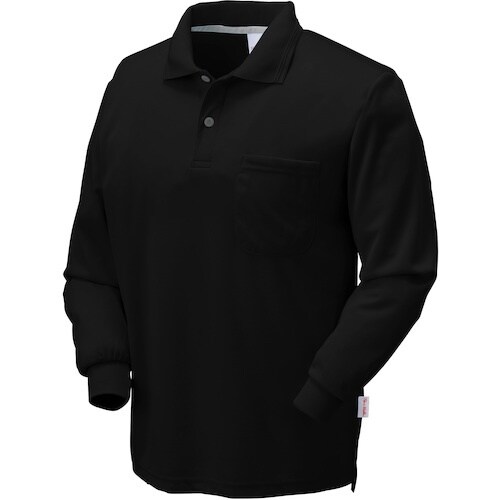 クロダルマ 長袖ポロシャツ ブラック 3
