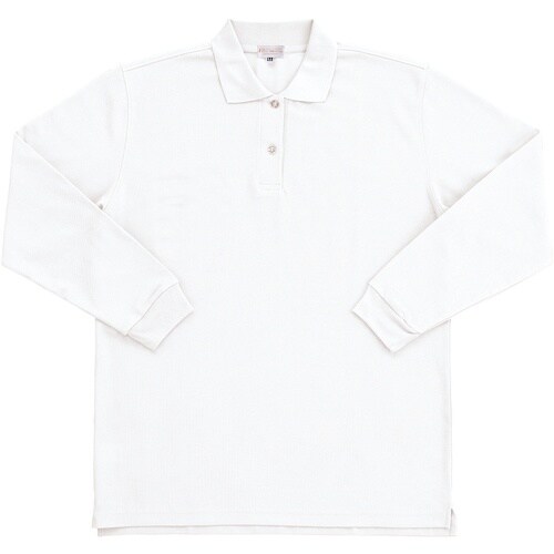 クロダルマ レディース長袖ポロシャツ ホワイト