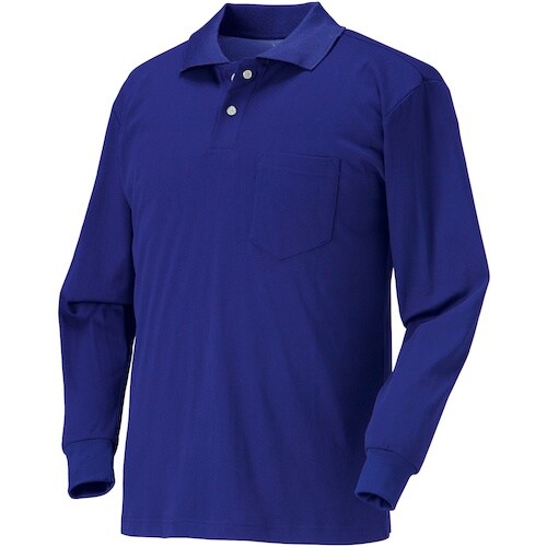 クロダルマ 長袖ポロシャツ ブルー M