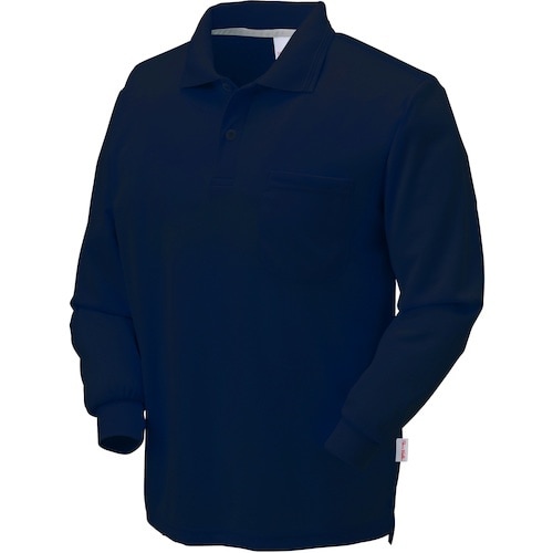 クロダルマ 長袖ポロシャツ ネイビー S