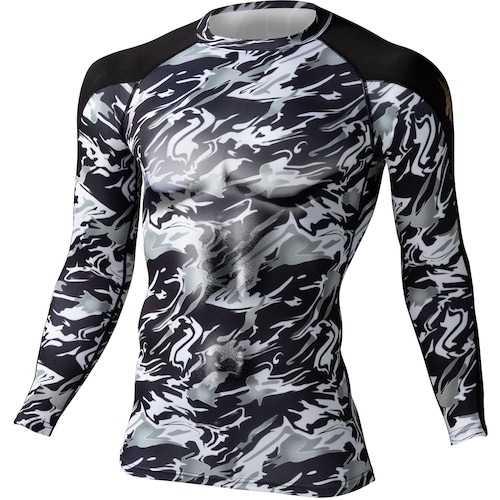 自重堂 ロングスリーブ ブラツクカモフラ S