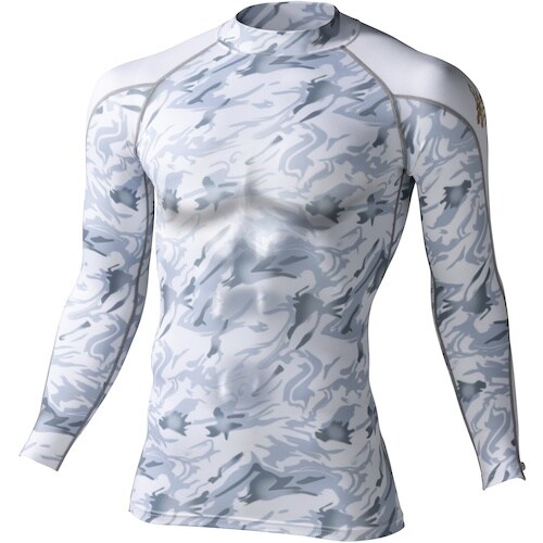 自重堂 ローネックロングス ホワイトカモフラ