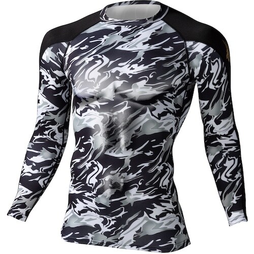 自重堂 ロングスリーブ ブラツクカモフラ EL