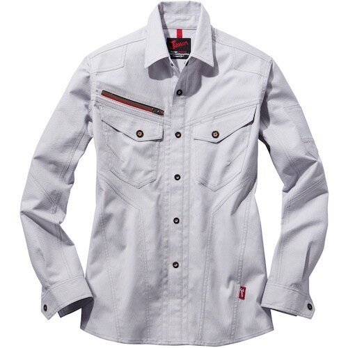 自重堂 長袖シャツ シルバ− EL