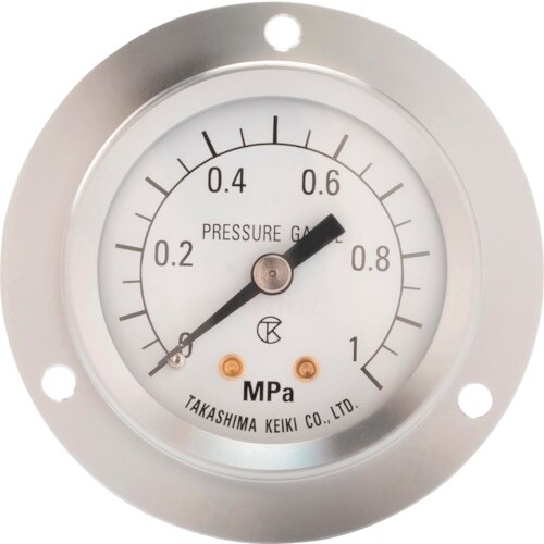 高島 小型真空計(D枠埋込形・縁あり・中心ネジ・φ