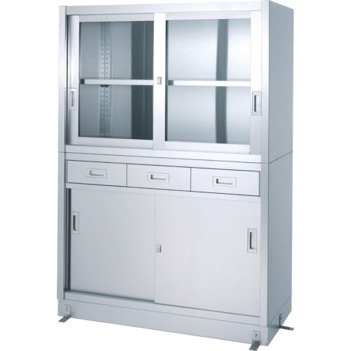 シンコー ステンレス保管庫 二段式ベース付 VDG