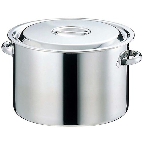 EBM 18−8 半寸胴鍋(目盛付)45cm 手付