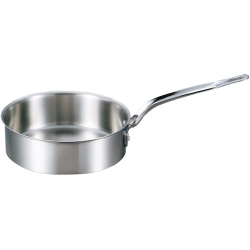 EBM ビストロ 三層クラッド 浅型片手鍋 24c