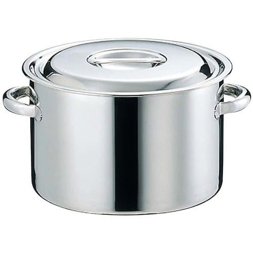 EBM 18−8 半寸胴鍋(目盛付)27cm 手付