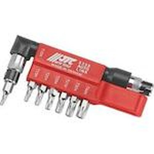 JTC 8PCS L型レンチ付穴開きスタービットセ