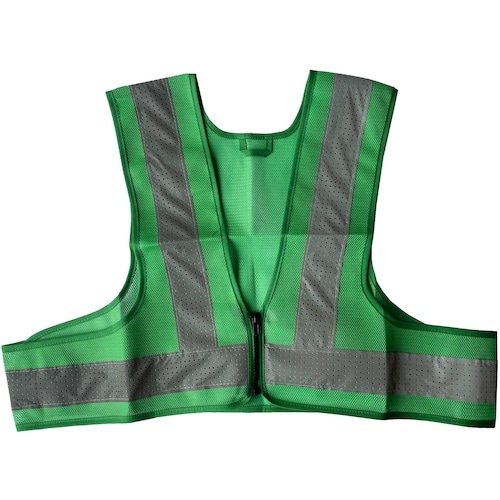 ミズケイ ファスナー安全ベストショート丈「爽メッシ