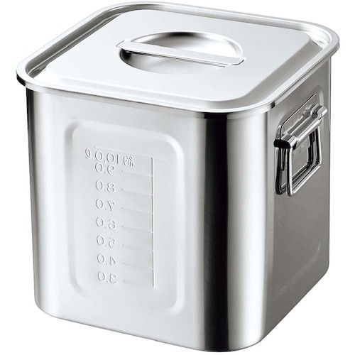 EBM 18−8 目盛付 角型キッチンポット 27