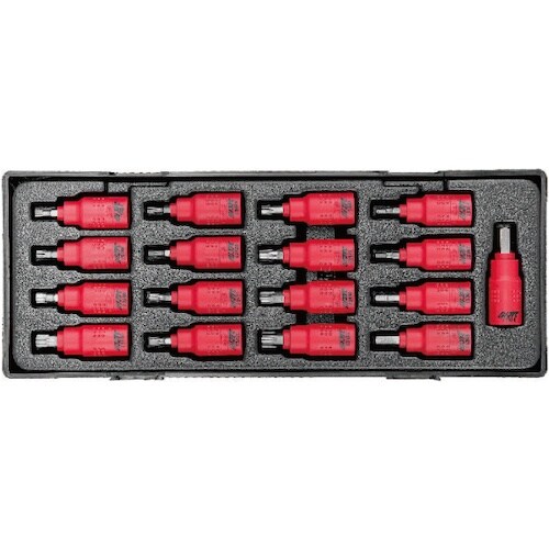 JTC 9.5mm 17PCS 絶縁ビットソケット