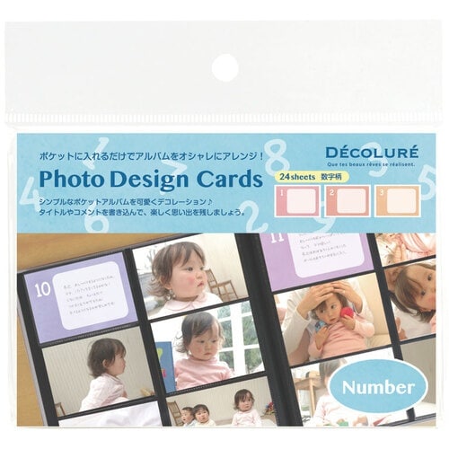 ナカバヤシ デコルーレ フォトデザインカード 数字