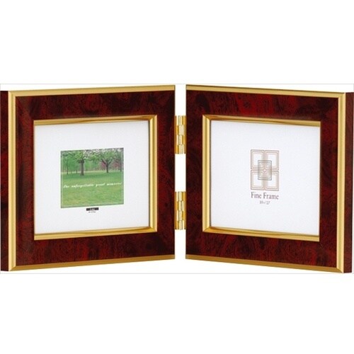 ナカバヤシ 樹脂製フォトフレーム/L横2面/レッド