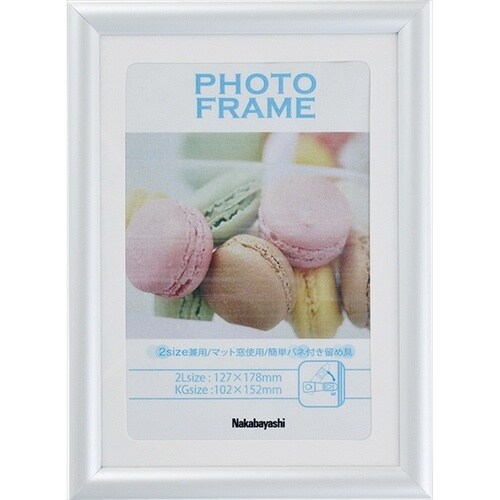 ナカバヤシ PVCフォトフレーム/2L・KG/ホワ