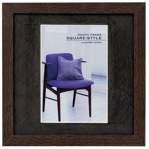 ナカバヤシ 木製スクエアフレーム/L/ブラウン