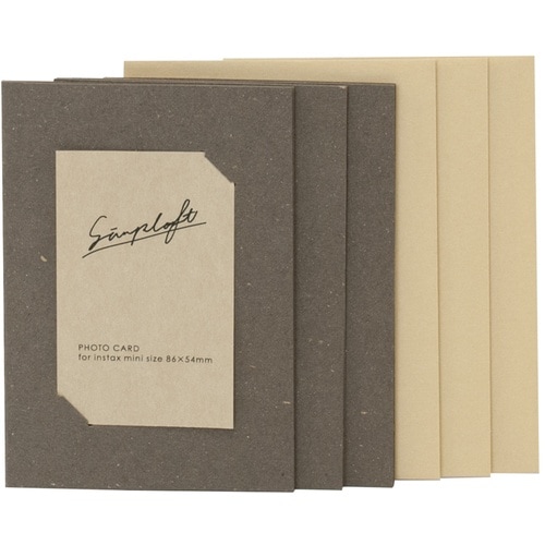 ナカバヤシ シンプラフト/フォトカード3枚組/チェ