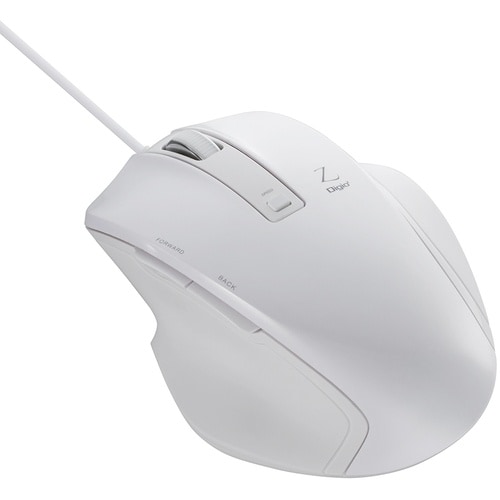 ナカバヤシ 有線5ボタンBlueLEDマウス ホワ