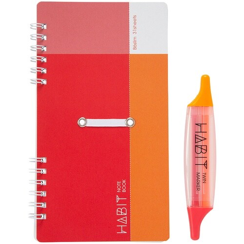 ナカバヤシ ハビット マーカー&ノート B6sli
