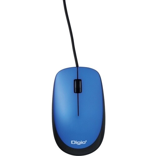 ナカバヤシ 有線3ボタン光学式マウス/ブルー