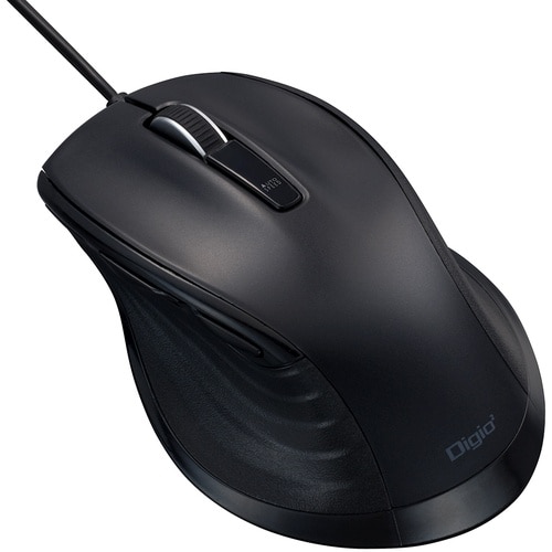 ナカバヤシ 大型有線静音5ボタンBlueLEDマウ