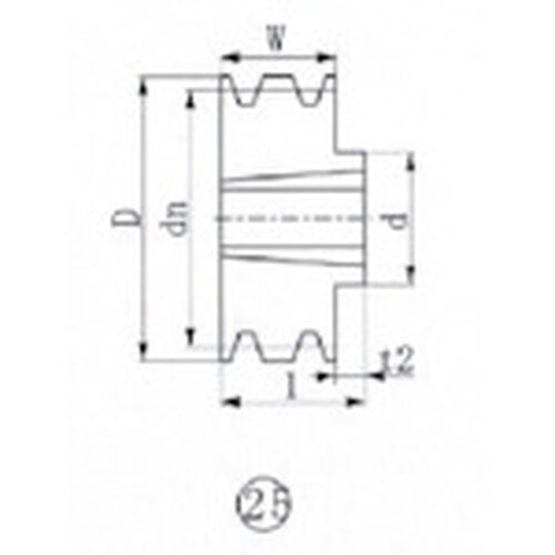 EVN ブッシングプーリー SPC 265mm 溝