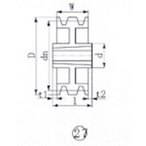 EVN ブッシングプーリー SPC 300mm 溝