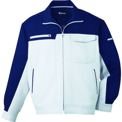 自重堂 ブルゾン シルバー×ネービー S