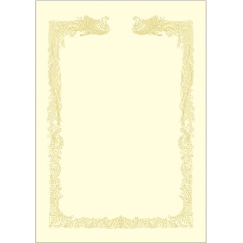 ササガワ 賞状用紙 OA賞状用紙 雲なし クリーム