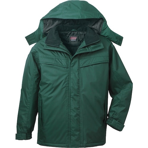 自重堂 防水防寒ハーフコート グリ−ン L