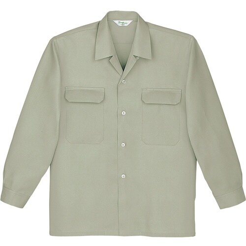 自重堂 長袖シャツ アースグリーン M