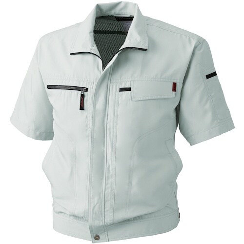 桑和 931 半袖ブルゾン シルバーグレー 6L