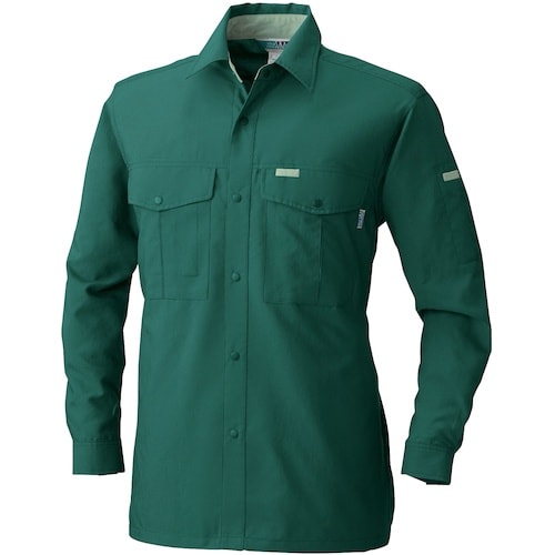 桑和 VA915 長袖シャツ ダークグリーン 3L