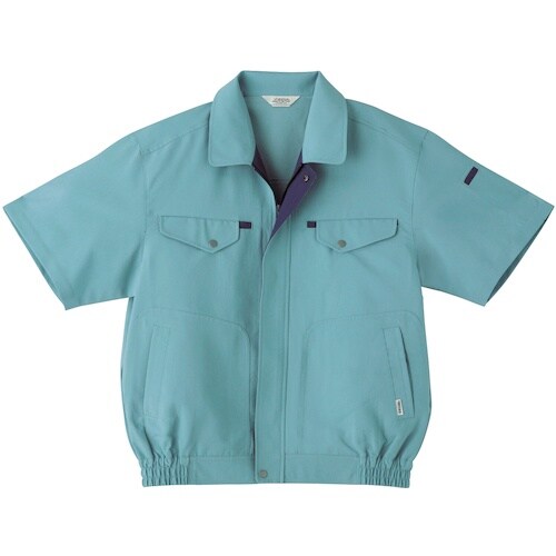 桑和 VA951 半袖ブルゾン ケンブリッヂブルー