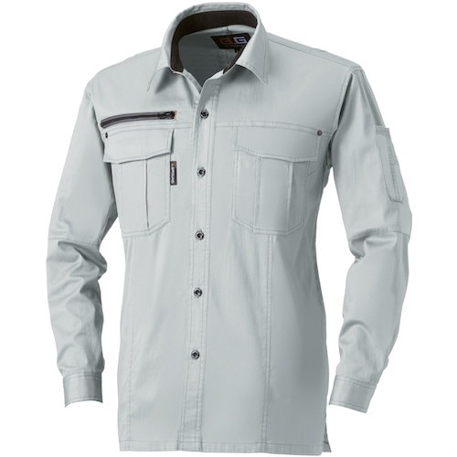 G.G. 165 長袖シャツ シルバーグレー 4L