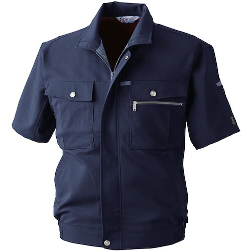 桑和 EC921 半袖ブルゾン ネイビー LL