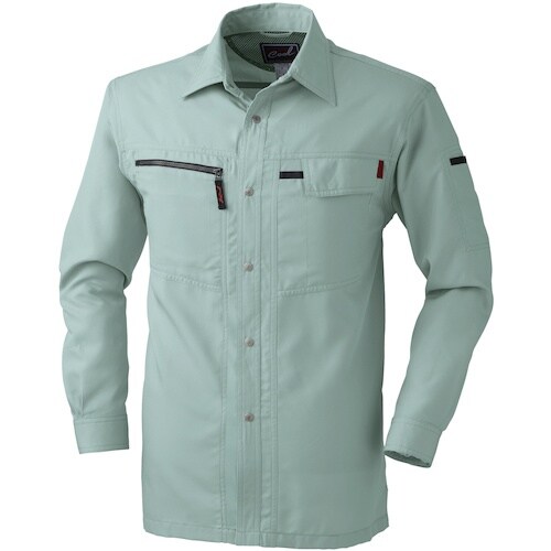 桑和 935 長袖シャツ モスグリーン 6L