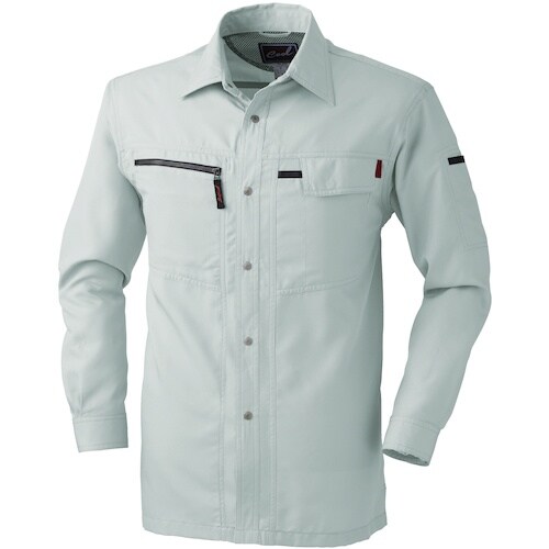 桑和 935 長袖シャツ シルバーグレー L